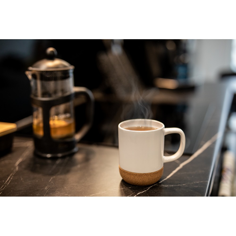 Kubek ceramiczny 370 ml z korkowym elementem | Kate P042607X