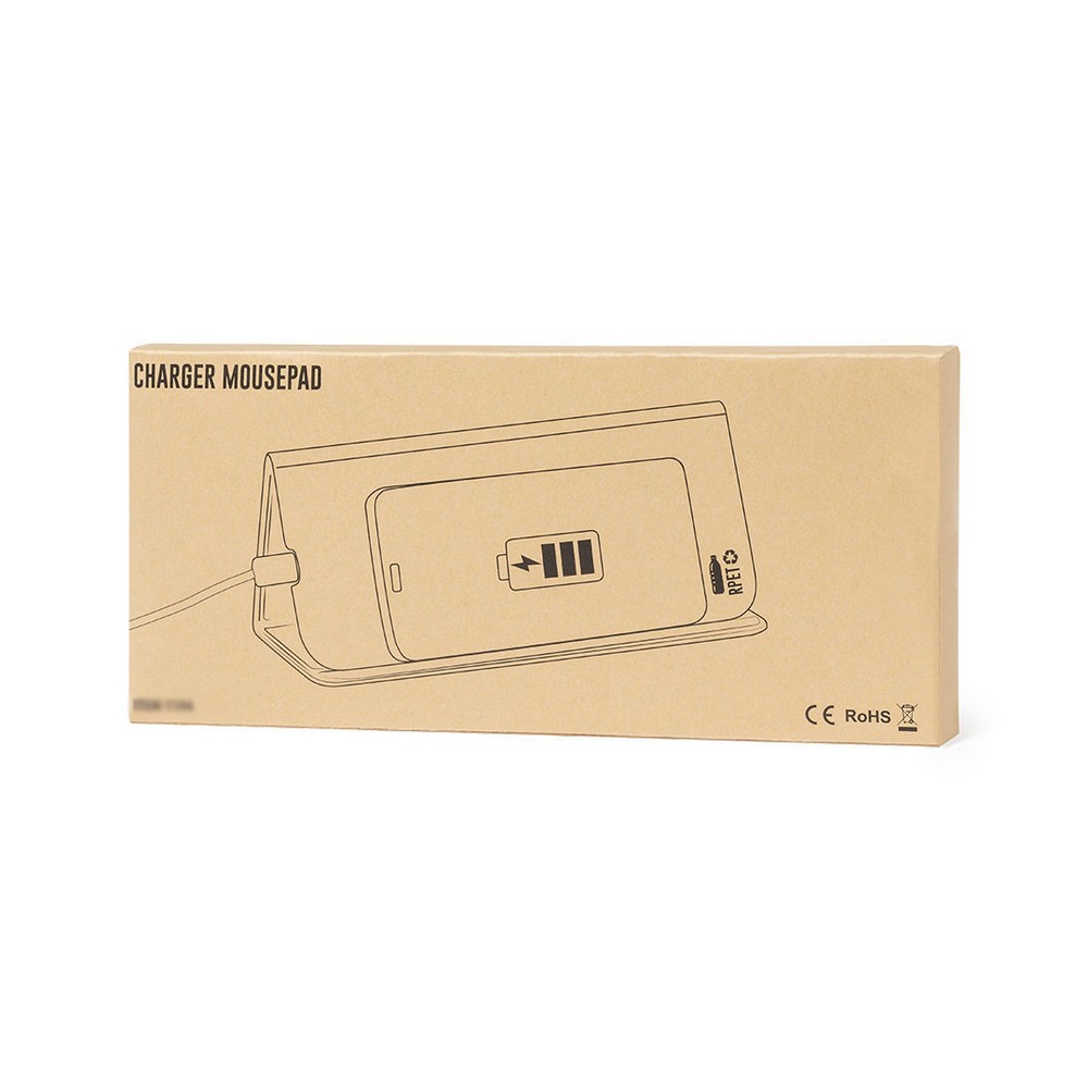 Podkładka pod mysz RPET, ładowarka bezprzewodowa 10W P039295X