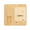 Bambusowa ładowarka bezprzewodowa 10W, stacja pogodowa | Kahele P039301X