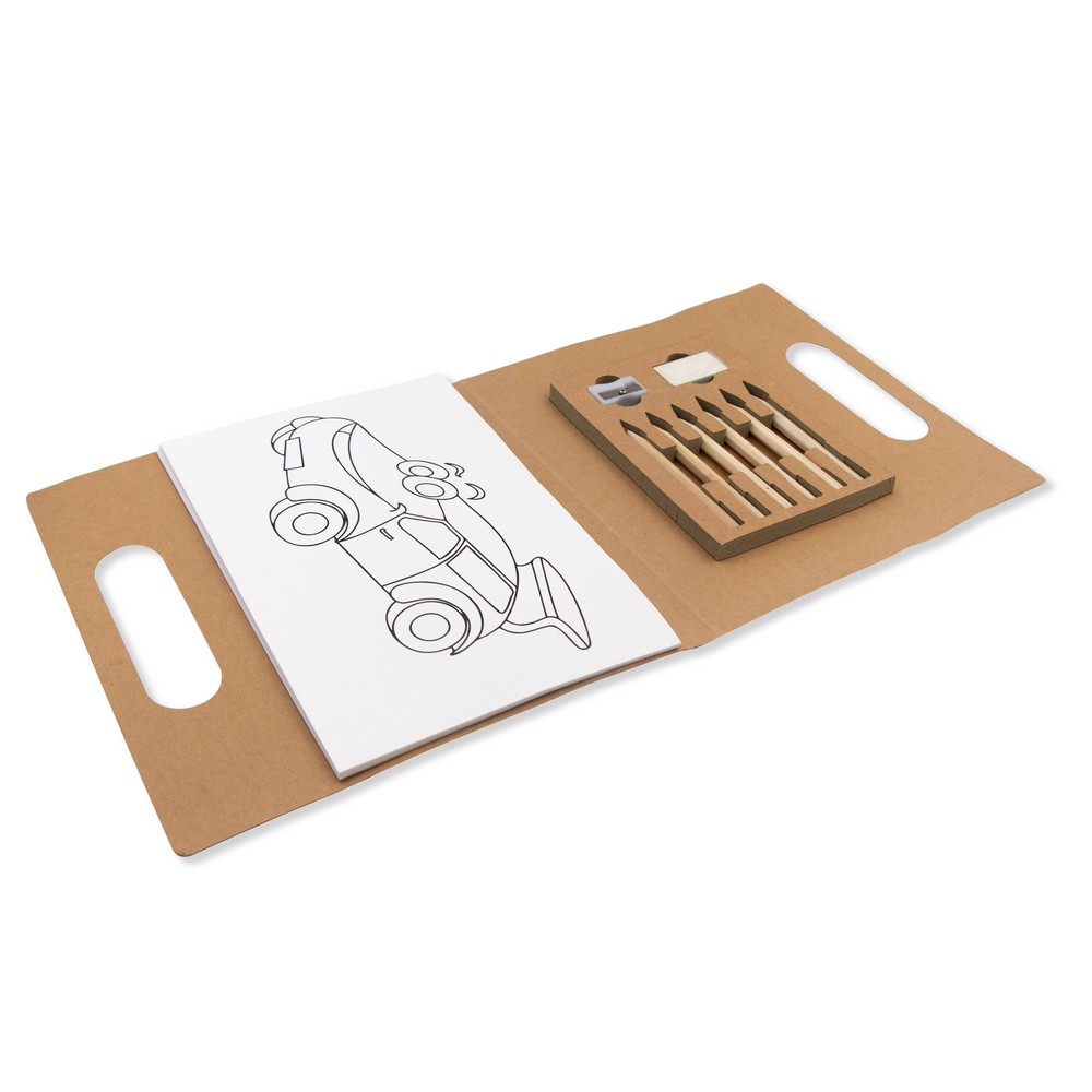 Zestaw do kolorowania, kredki, temperówka, gumka | Legend P039405X AX-V8435-00