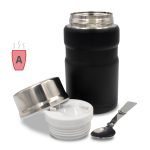 Termiczny pojemnik na żywność 650 ml Air Gifts, składana łyżka | Jonathan P039545X
