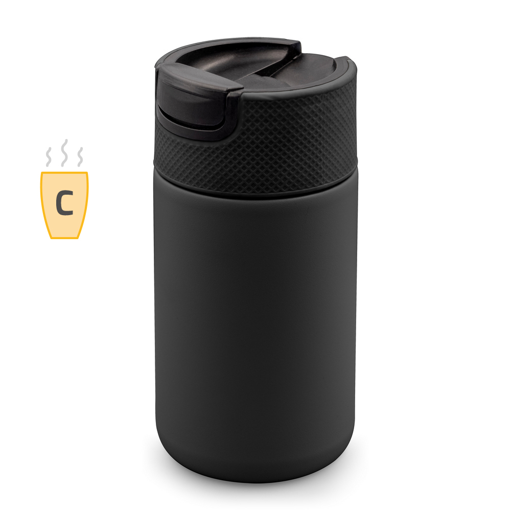 Kubek termiczny 400 ml Air Gifts z ceramiką | Nabila P104817X czarny