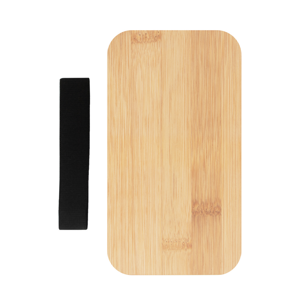 Pudełka śniadaniowe 2 w 1, 2x500 ml, bambusowe wieczko, sztućce | Tijani P083953X