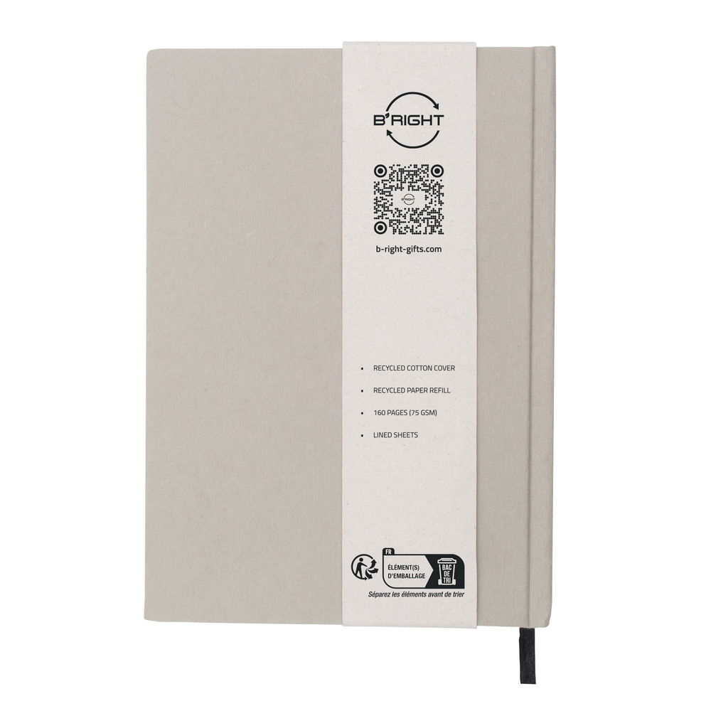 Notatnik ok. A5 B'RIGHT, okładka z bawełny z recyklingu | Tamytrice P083962X 6 Notatnik ok. A5 B'RIGHT, okładka z bawełny z recyklingu | Tamytrice P083962X