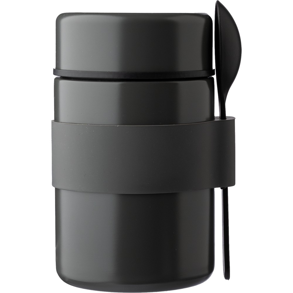 Termiczny pojemnik na żywność 460 ml z łyżeczką P084018X szary