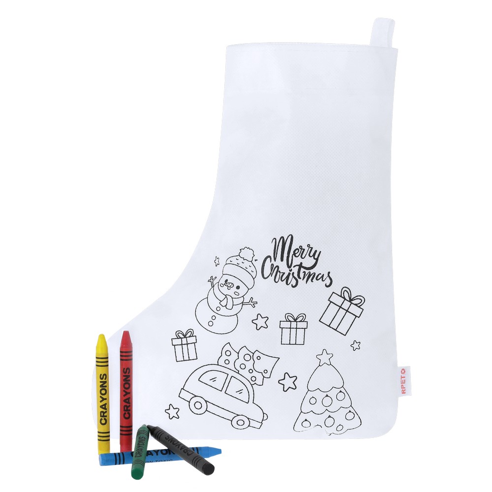 Skarpeta świąteczna do kolorowania, świąteczny wzór, kredki P084375X