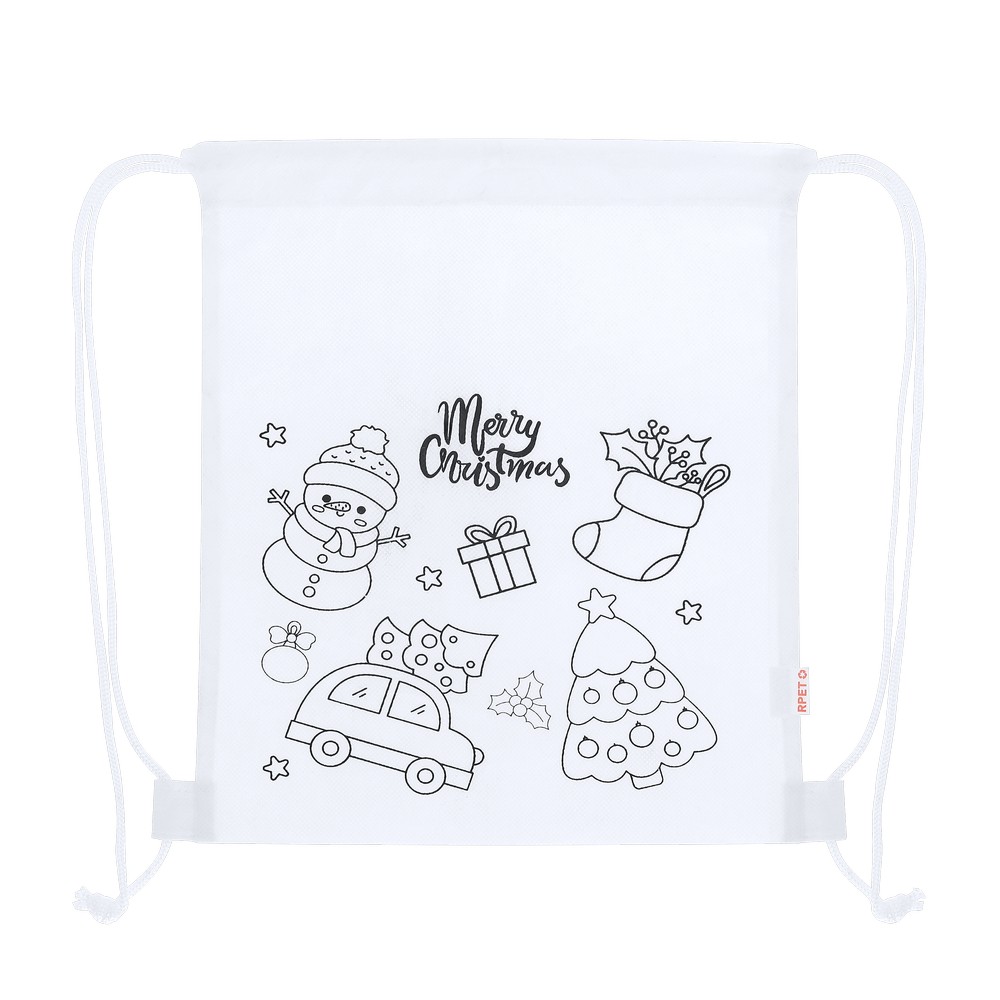 Worek ze sznurkiem do kolorowania, świąteczny wzór, kredki P084374X