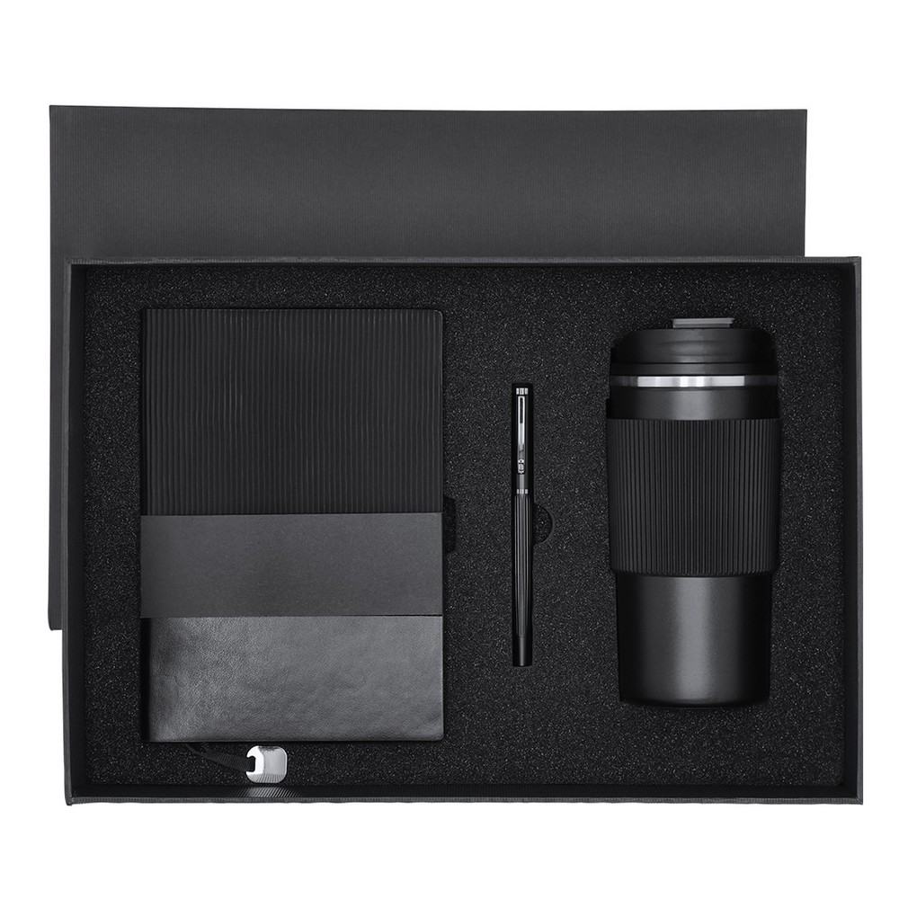 Zestaw upominkowy, kubek termiczny 470 ml, notatnik A5, pióro kulkowe, pudełko podarunkowe P104953X
