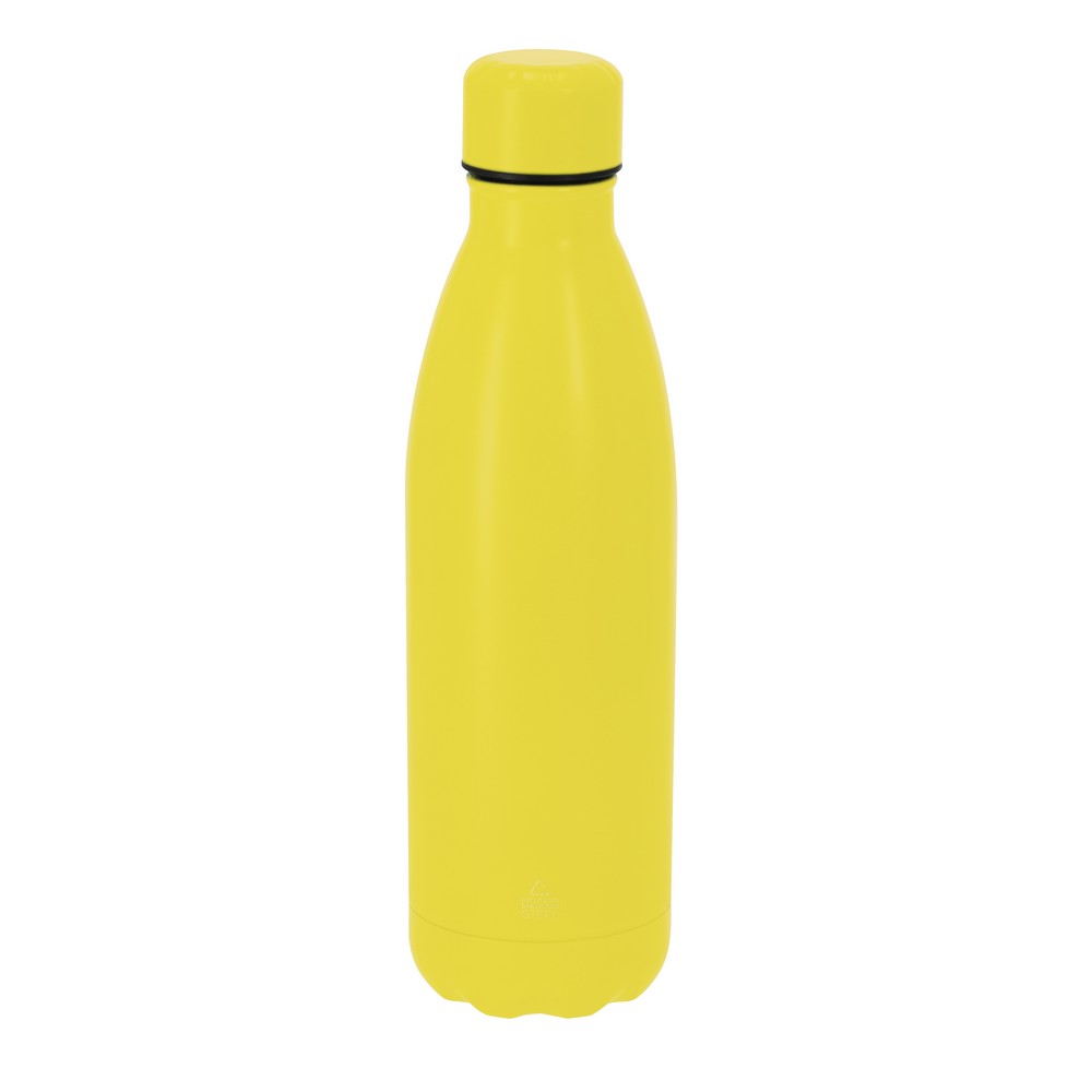 Butelka sportowa 790 ml ze stali nierdzewnej z recyklingu P105000X żółty