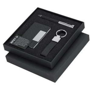 Zestaw upominkowy, brelok, etui na kartę kredytową, długopis, pudełko podarunkowe P105049X AX-VA317-03