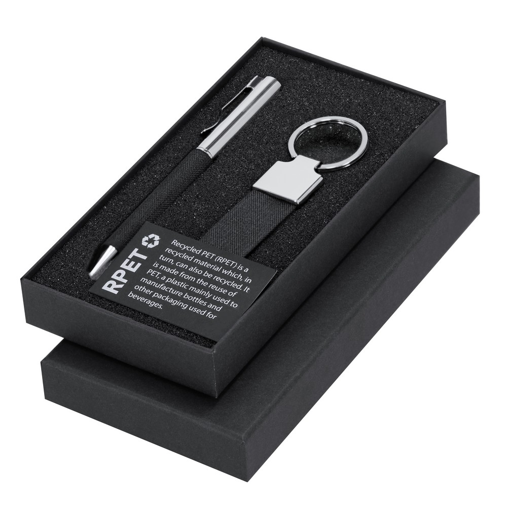 Zestaw upominkowy, brelok, długopis, pudełko podarunkowe P105050X AX-VA318-03