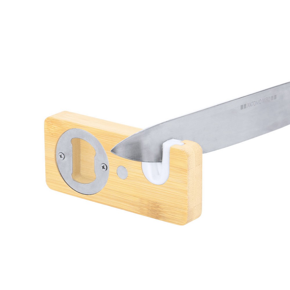 Bambusowy otwieracz do butelek z ostrzałką do noży P105130X