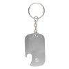 Brelok do kluczy z aluminium z recyklingu, otwieracz do butelek P105152X srebrny