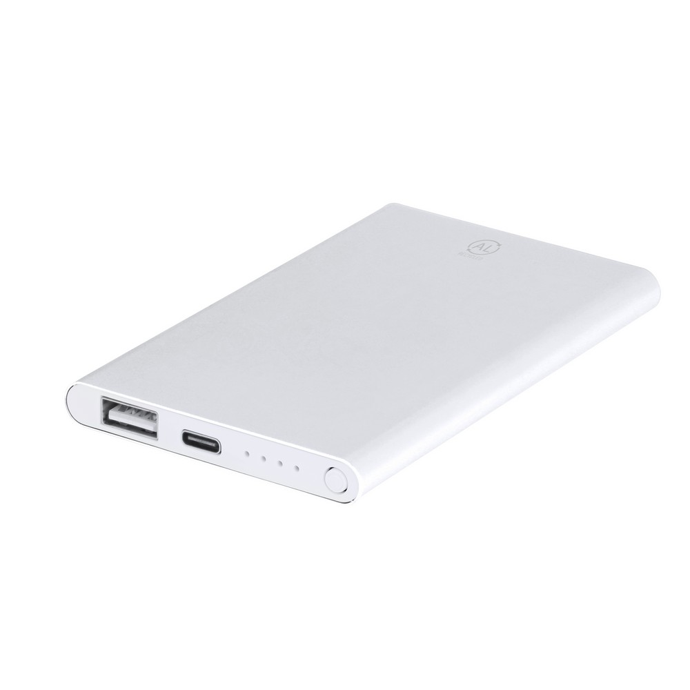 Power bank 4000 mAh z aluminium z recyklingu P106031X biały