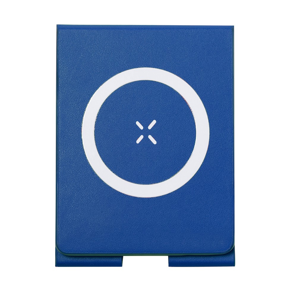 Magnetyczna ładowarka bezprzewodowa 15W, składana, stojak na telefon P106182X niebieski