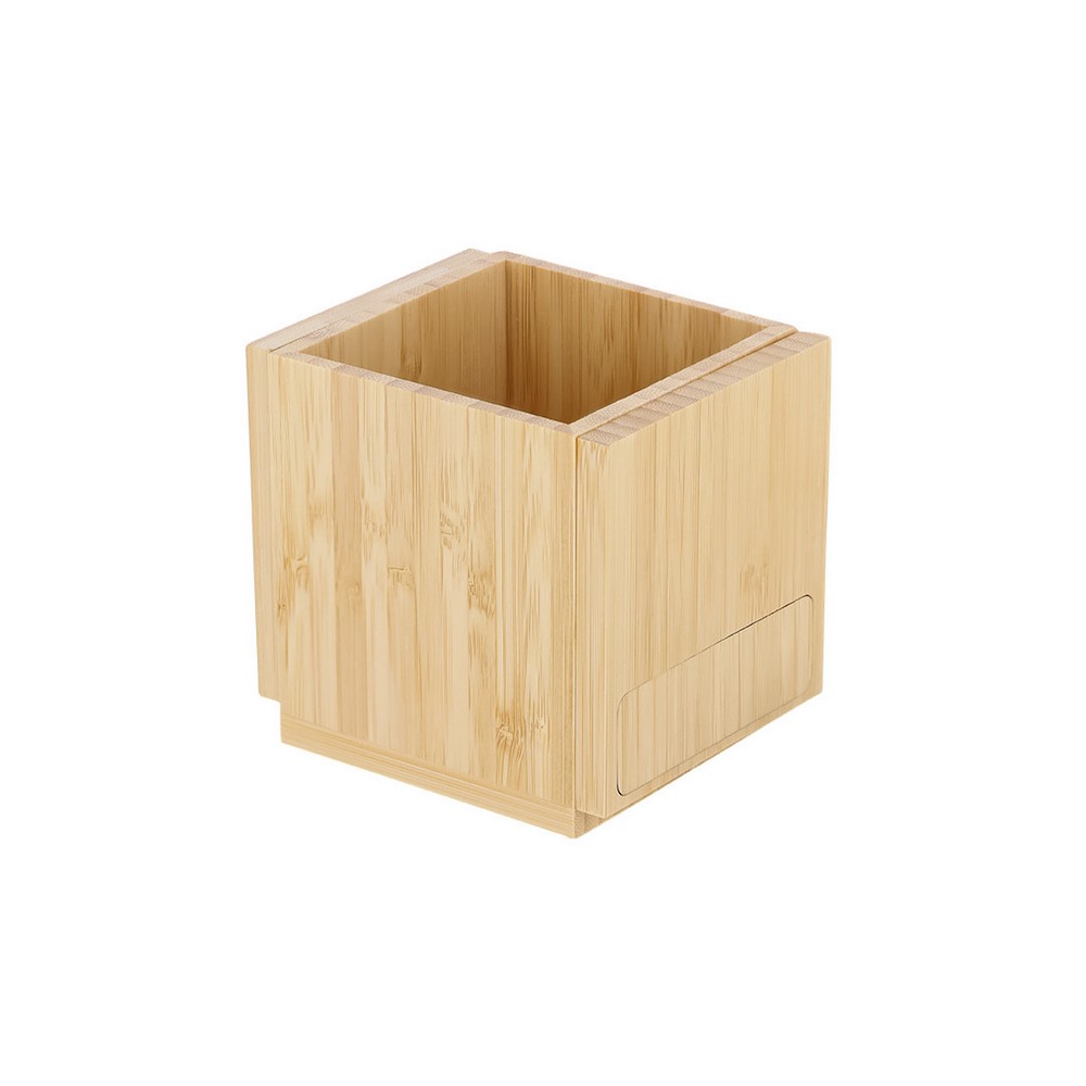 Bambusowa ładowarka bezprzewodowa 15W, pojemnik na przybory do pisania, podgrzewacz do kubka P106044X