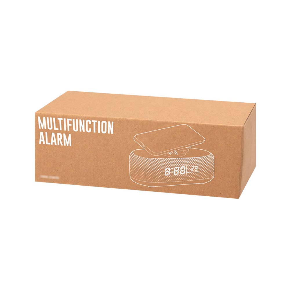 Ładowarka bezprzewodowa 15W, głośnik bezprzewodowy 5W, zegar, lampka LED P106140X