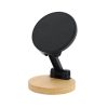 Bambusowy magnetyczny stojak na telefon P105994X czarny
