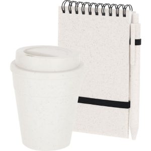 Zestaw biurowy, notes, kubek, długopis ze słomy pszenicznej P105891X AX-VA647-00