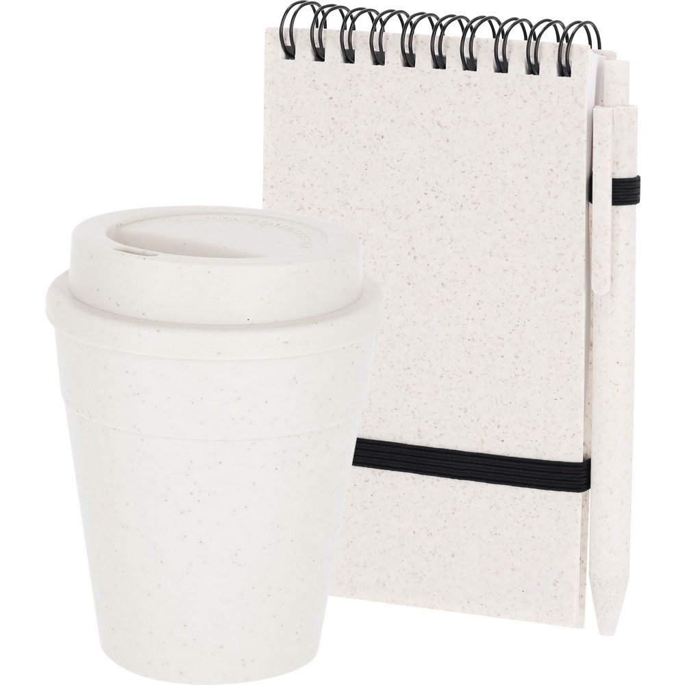 Zestaw biurowy, notes, kubek, długopis ze słomy pszenicznej P105891X AX-VA647-00
