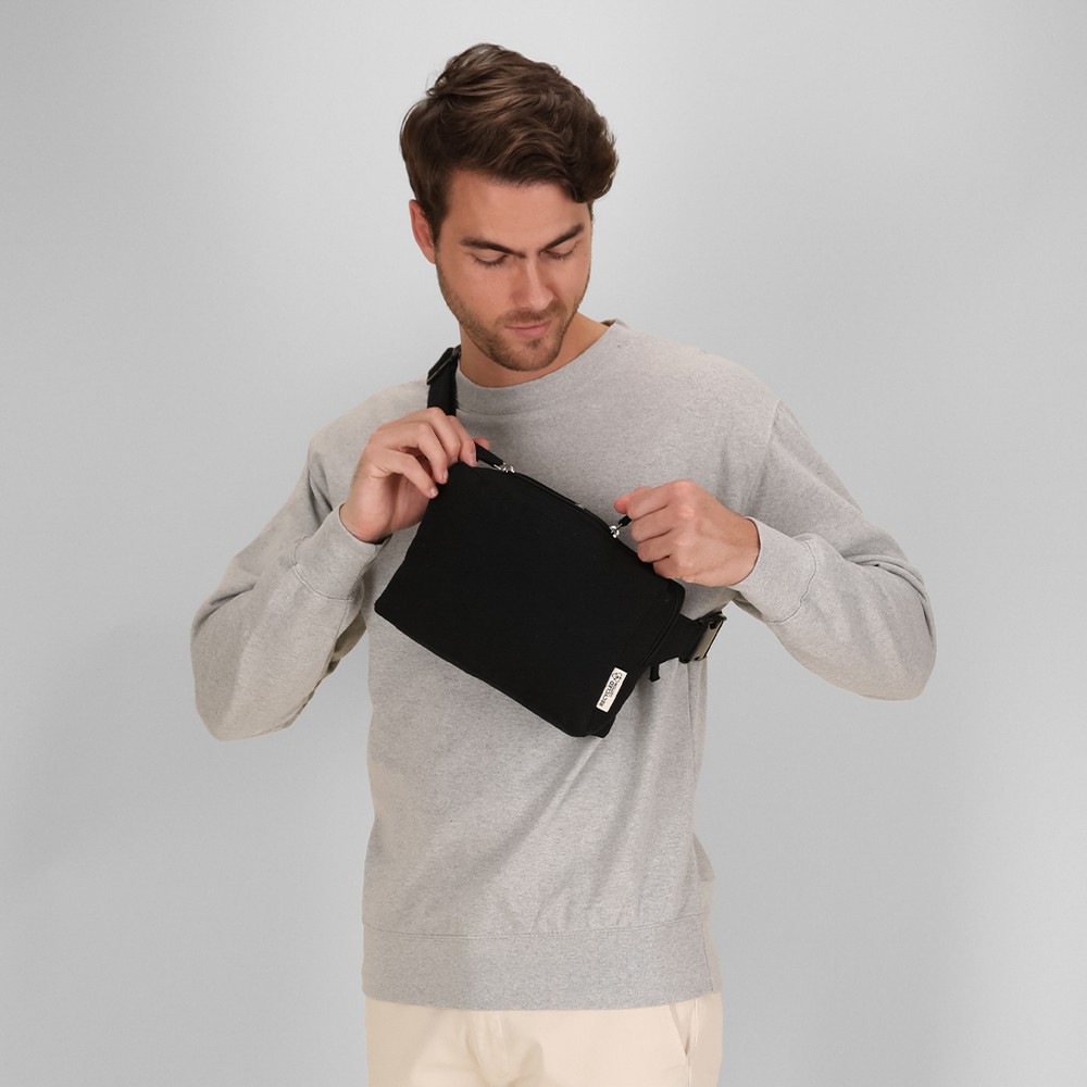 Saszetka zapinana w pasie z płótna z recyklingu P105962X