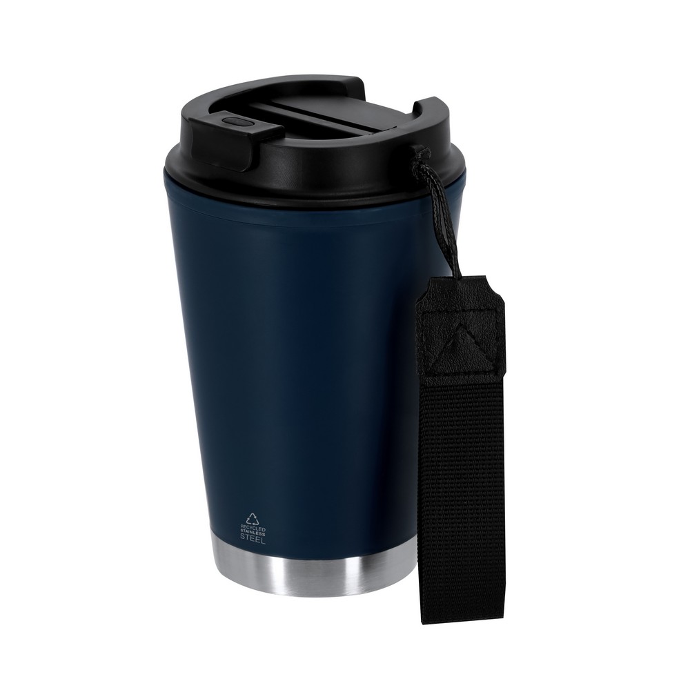 Kubek termiczny 300 ml ze stali nierdzewnej z recyklingu P105907X granatowy