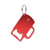 Brelok do kluczy, otwieracz do butelek z aluminium z recyklingu P106186X czerwony