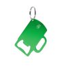Brelok do kluczy, otwieracz do butelek z aluminium z recyklingu P106186X zielony