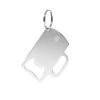 Brelok do kluczy, otwieracz do butelek z aluminium z recyklingu P106186X srebrny