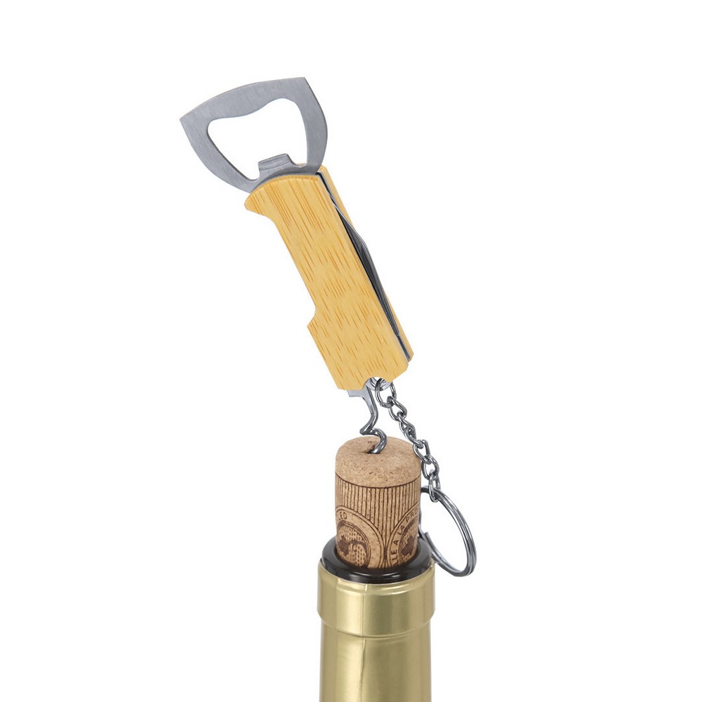 Bambusowy nóż kelnerski, otwieracz do butelek, brelok P105979X