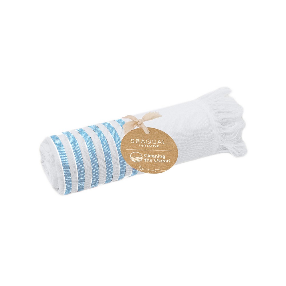 Ręcznik z bawełny z recyklingu P105828X błękitny