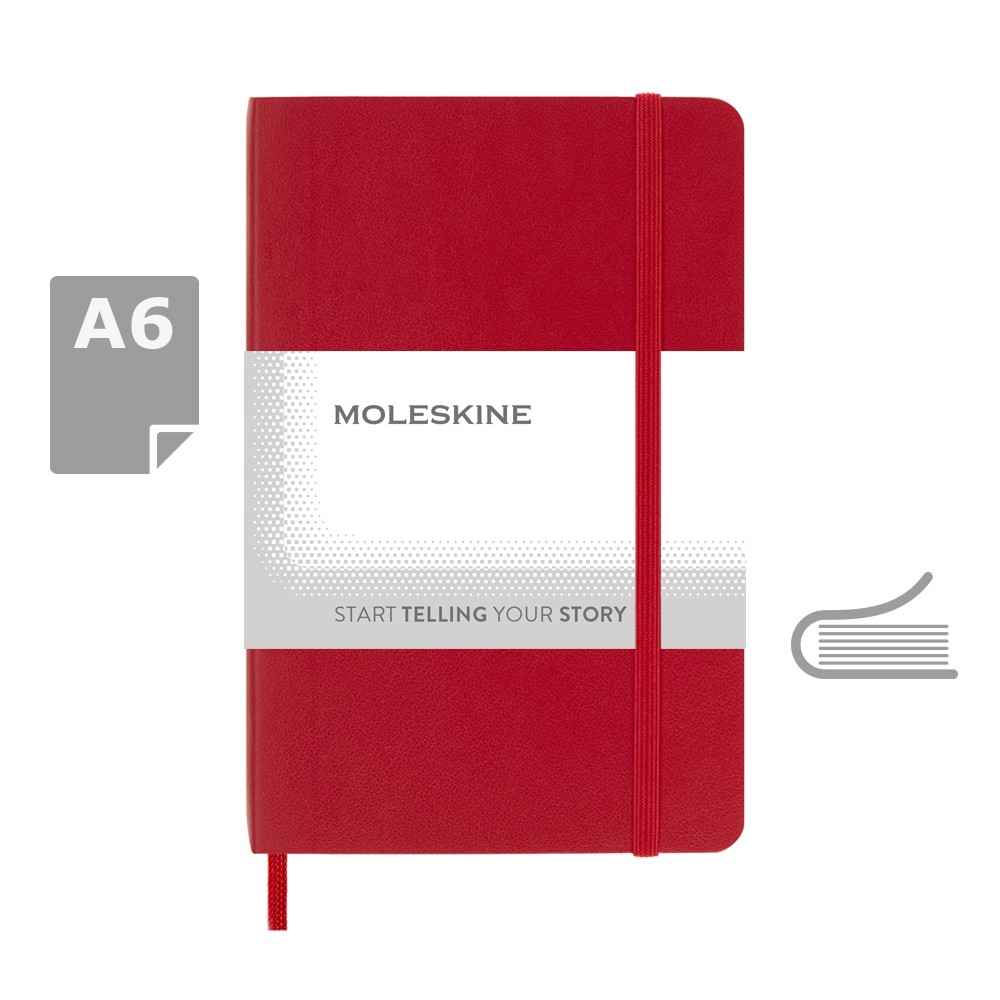MOLESKINE Notatnik ok. A6 P007555X czerwony