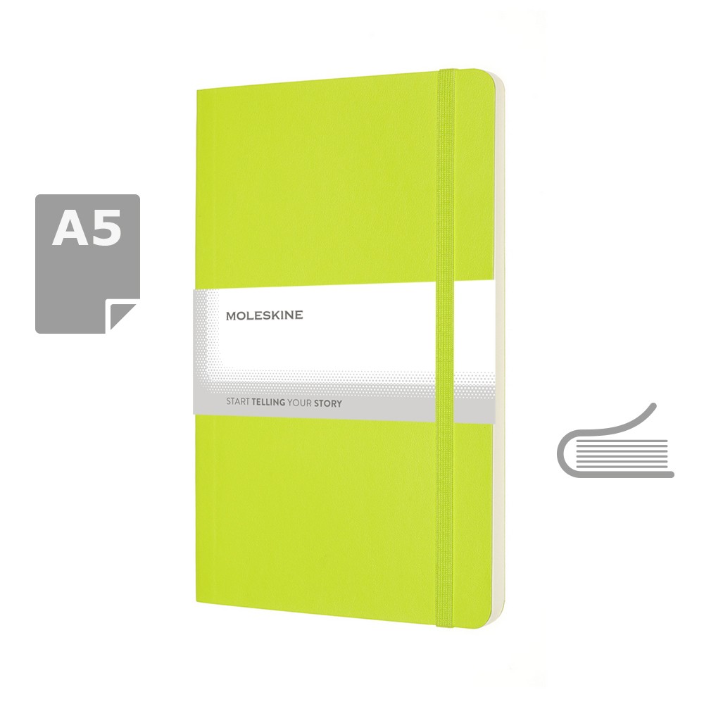 MOLESKINE Notatnik ok. A5 P007557X limonkowy