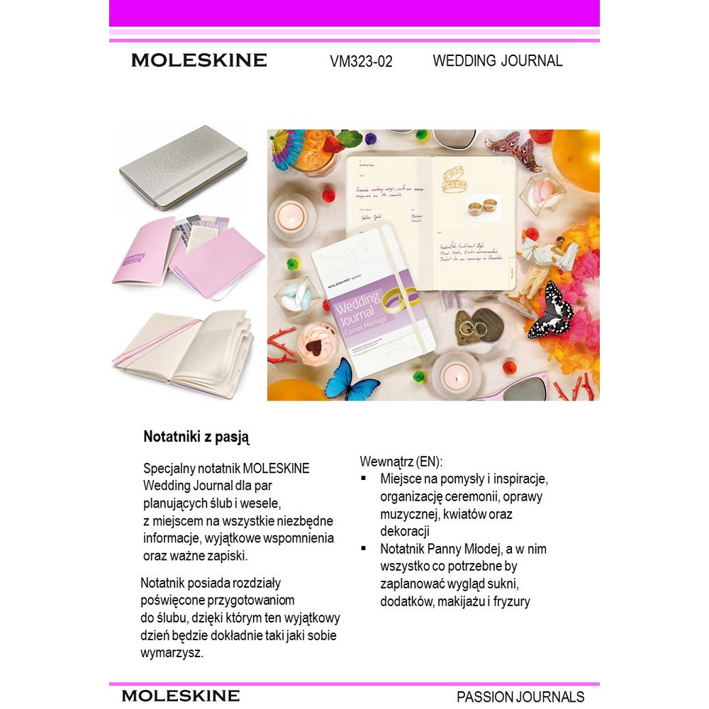 Wedding Journal - specjlany notatnik Moleskine Passion Journal P007729X