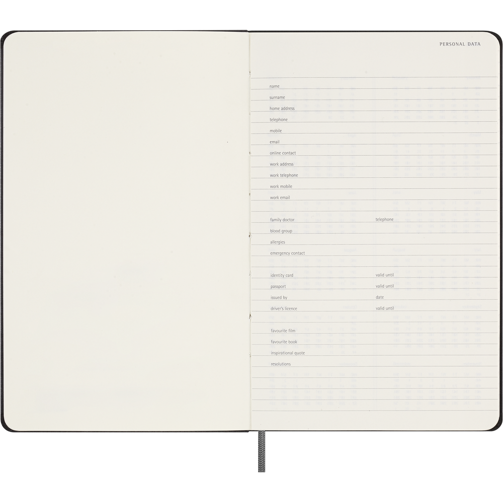 Spiralny kalendarz MOLESKINE UNDATED P104895X