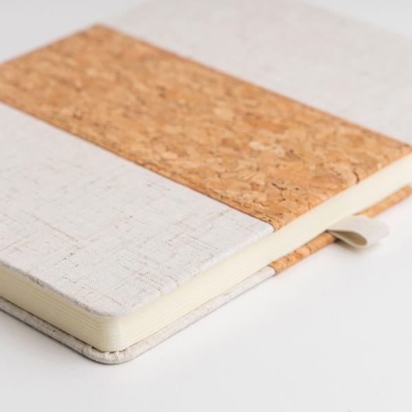 Notes A5 z okładką z lna i korka / BigBang P092555P 5 Notes A5 z okładką z lna i korka / BigBang P092555P