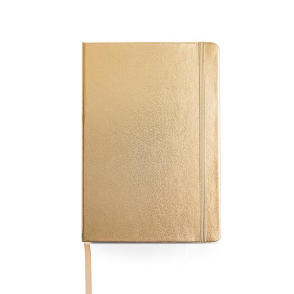 Notes A5 z błyszczącą okładką / Notelux P091146P złoty Notes A5 z błyszczącą okładką / Notelux P091146P złoty