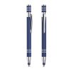 Długopis aluminiowy, gumowany, touch / Chromy P090530P granatowy