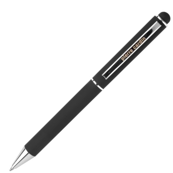 Długopis metalowy touch pen, soft touch CLAUDIE Pierre Cardin P086410K czarny