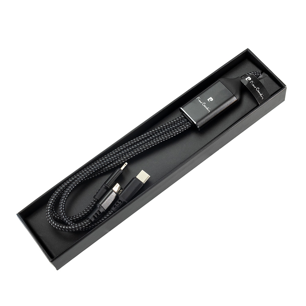 Kabel do ładowania 3w1 z podświetlanym logo Pierre Cardin P087296K MC-B9000400IP303