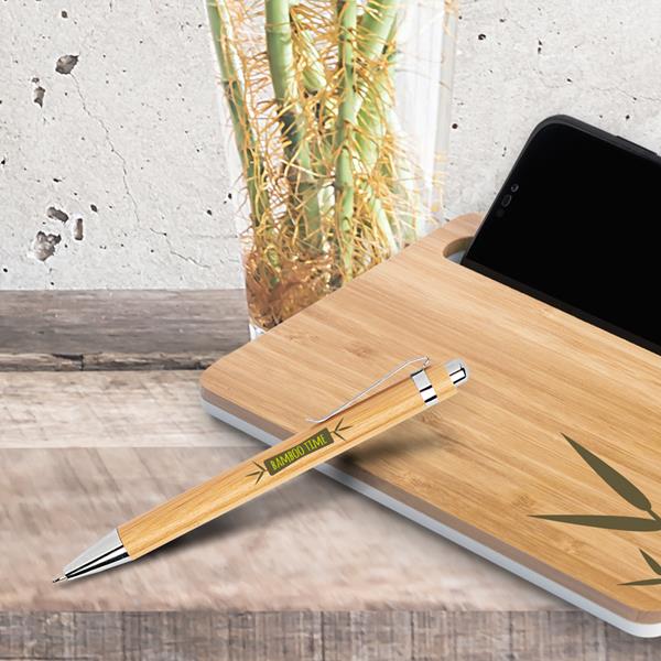 Długopis bambusowy z metalowym klipsem / Bampen P090626P
