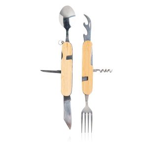 Bambusowy multitool ze sztućcami / Cutleroo P092551P PM-IP20022138
