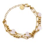 Bransoletka Andrea Gold/pink P092826P