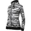 Bluza damska Camo Zipper P031666F camouflage gray