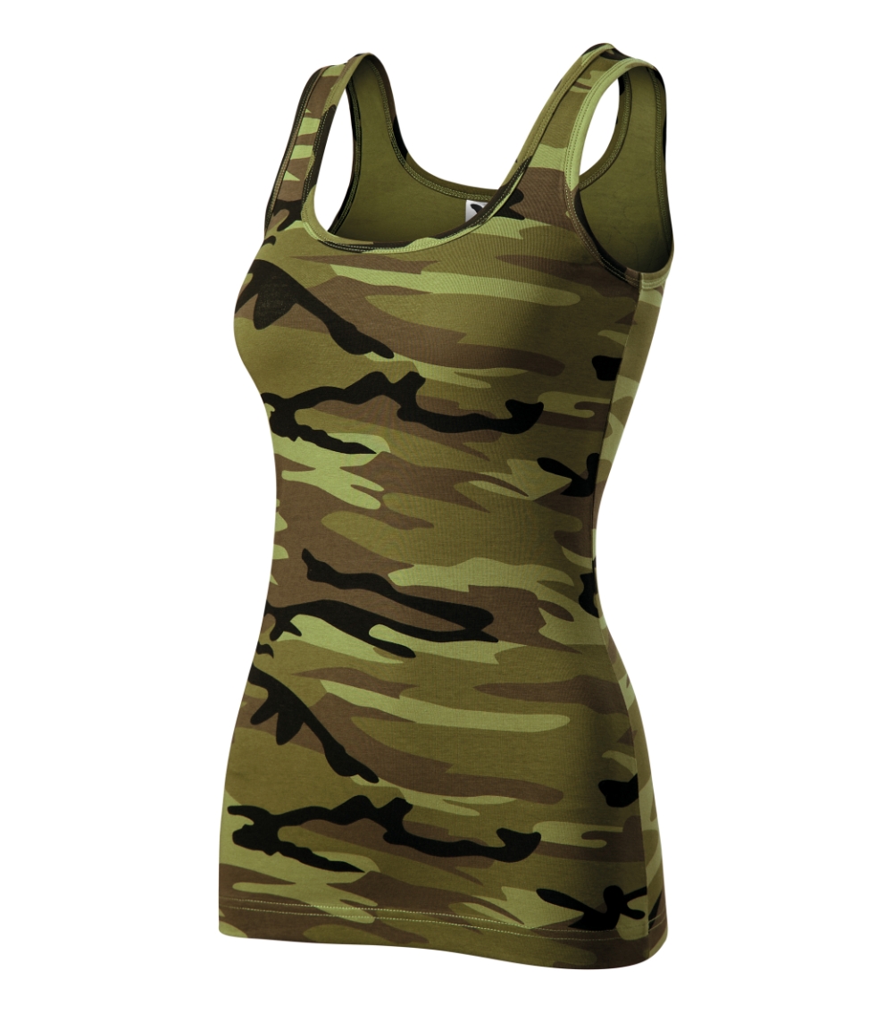 Top damski Camo Triumph P020233F camouflage green