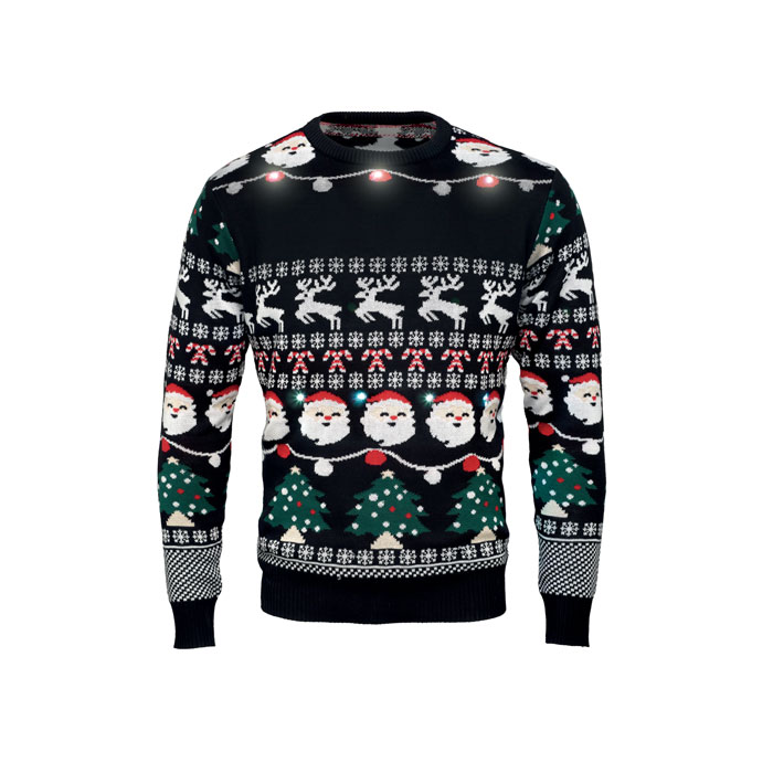 Świąteczny sweter LED S/M P067315O