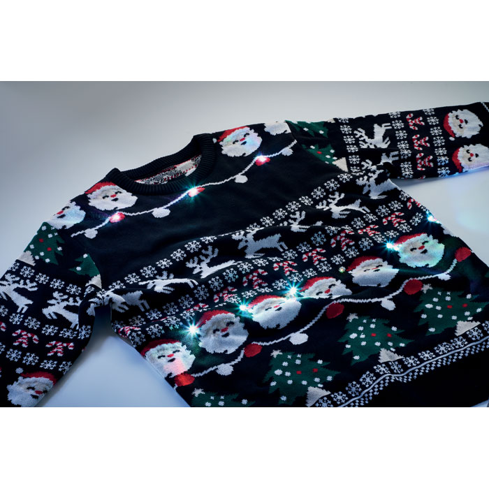 Świąteczny sweter LED S/M P067315O