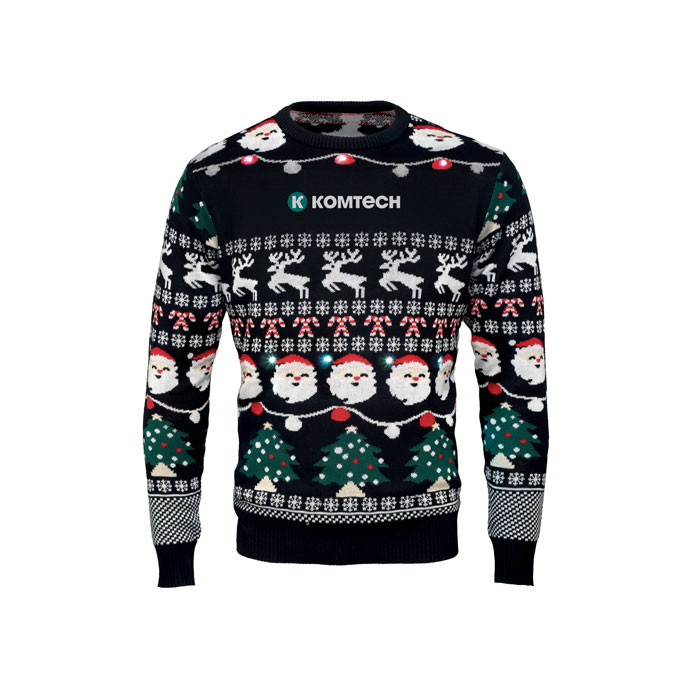 Świąteczny sweter LED S/M P067315O