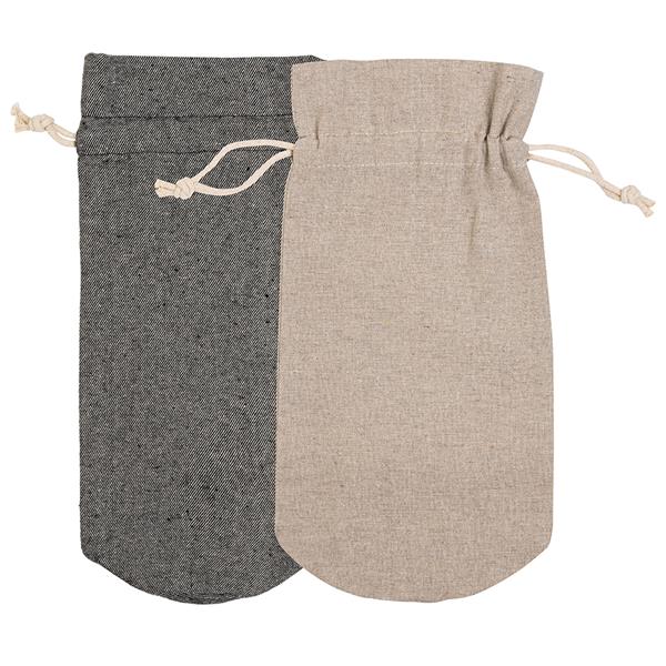 Torba na butelkę z bawełny z recyklingu 280g / BOTBAG P092058P