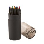 Czarne kredki, okrągłe pudełko P016942O